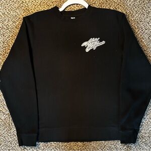 Eagles hotel California Black Crewneck Sweater with Script Chest Logo